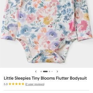 Little Sleepies Floral Watercolor Long-Sleeve Bodysuit - Multicolor